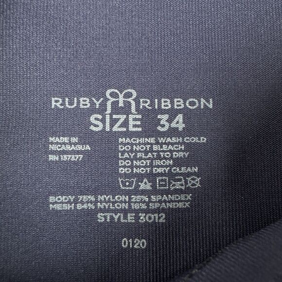 Ruby Ribbon Sheer Full Support Cami Size 34 Purple Sliming Shapewear Tank 3012 - Picture 11 of 13